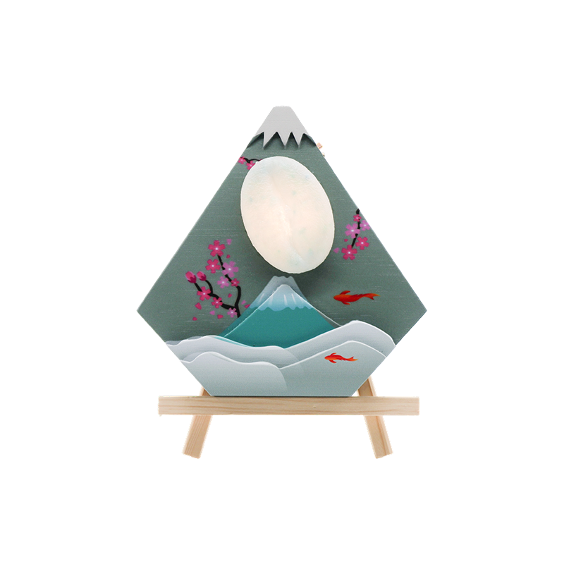 Lampu seni kayu Maihui desktop Jepang-Puncak salju kayu