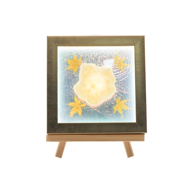 Lampu seni simulasi daun maple amber riak air - Lampu Bayangan Maple