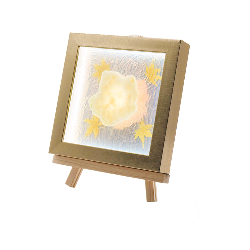 Lampu seni simulasi daun maple amber riak air - Lampu Bayangan Maple