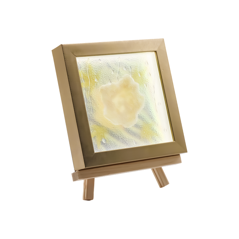 Cahaya Seni Daun Maple Kuning Muda Persegi - Maple Frost