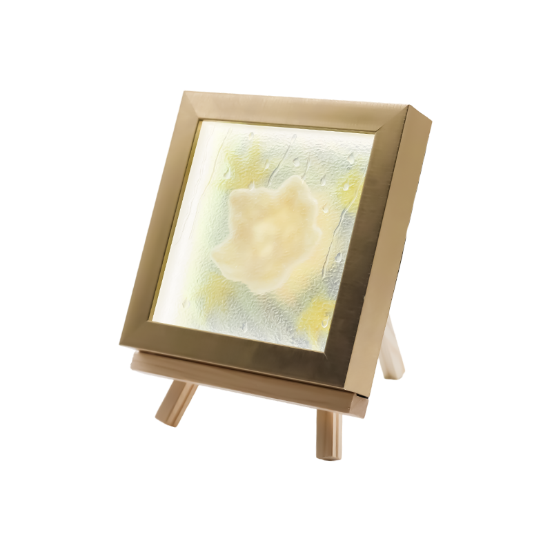 Cahaya Seni Daun Maple Kuning Muda Persegi - Maple Frost