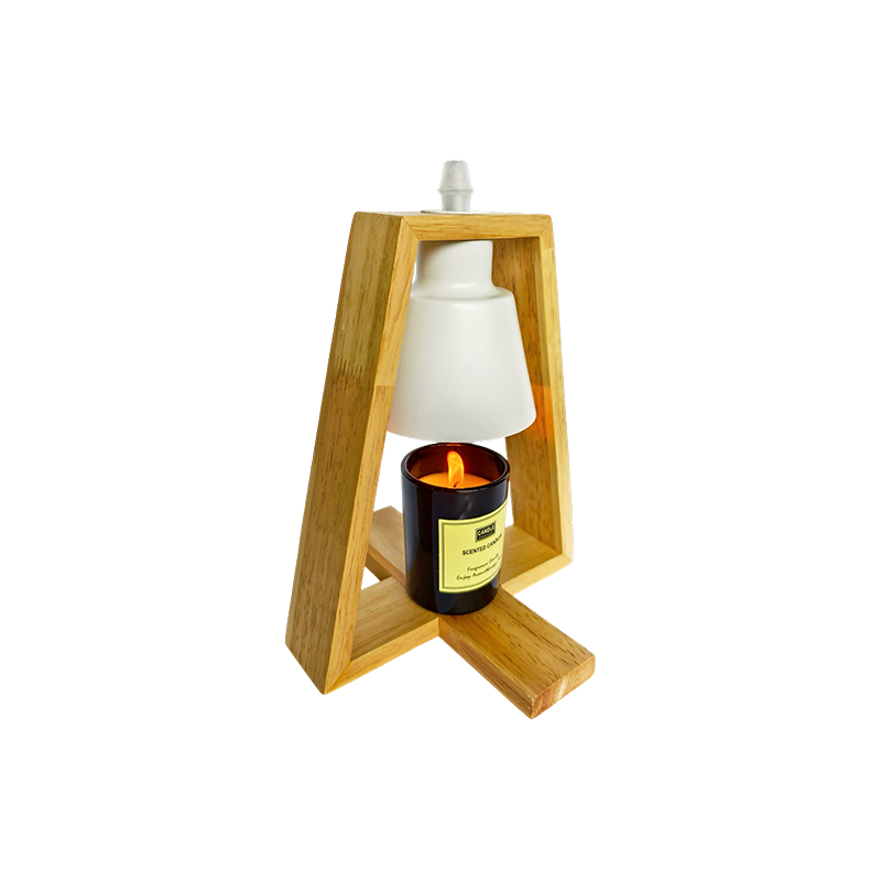 Lampu Penghangat Lilin Kayu Minimalis - Pulau Hangat