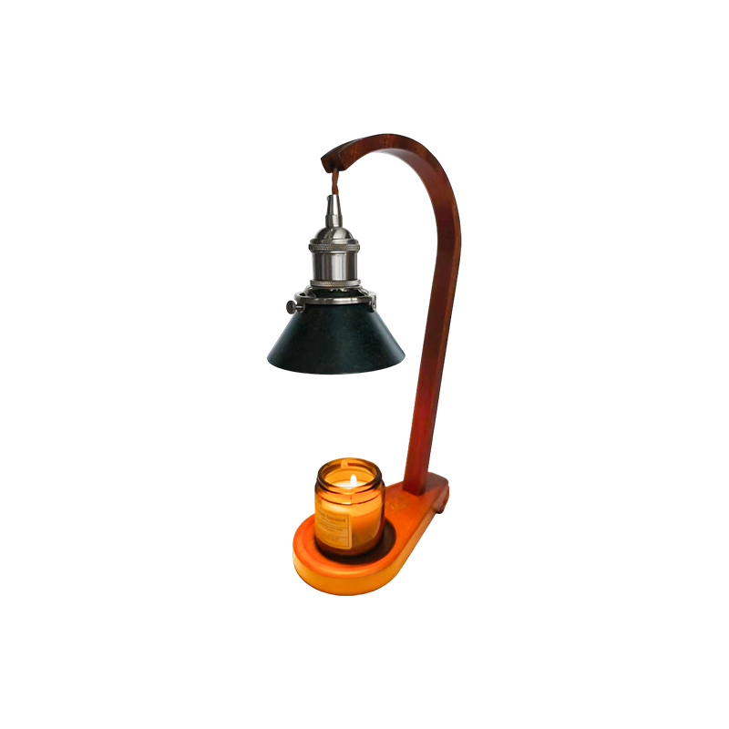 Lampu Penghangat Lilin Dengan Naungan Kerucut Hitam - Lampu Kerudung